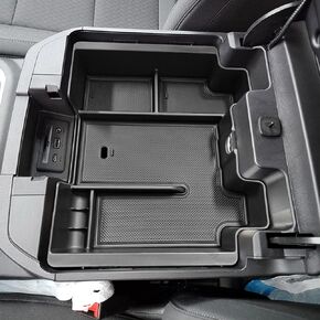 صينية تنظيم وحدة التحكم المركزية بالحجم الكامل متوافقة مع ملحقات 2019-2022 Chevy Silverado/GMC Sierra 1500 و2020-2022 2023 Silverado/Sierra 2500HD 3500HD - وحدة تحكم كاملة مع مقاعد دلو فقط، أسود