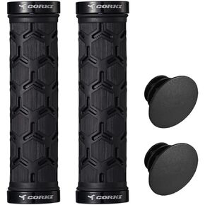 corki Mountain Bike Grips Lock On,Anti-Slip Shock Absorbing Bike Handlebar Grips