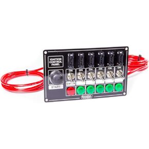 Quickcar Racing Products 50-864 Ignition Panel Blk Fusedw/Start But. & Lights