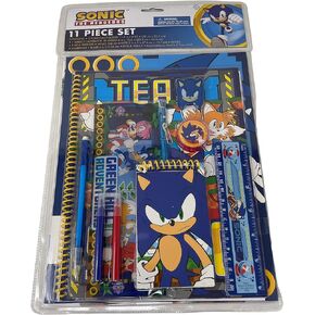 Sonic The Hedgehog 11 Pcs Stationey Set, Blue, (714422snc)