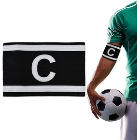 Unisex Captain's Armband for Soccer Training, Adults & Youths Captain 'C' Arm Band Elastic Captain Armbands Team Sports Accessories