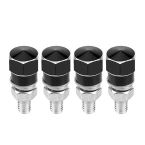 License Plate Screw, 4pcs Motorcycle Universal Thread License Plate Frame Bolts Screws (Black )