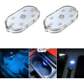 Upgraded Version Car Touch LED Light,Car Led Lights Interior,7 Colors Ambient Lighting Car Interior,USB Rechargeable Car Interior Reading Light,Portable Led Lights for Car