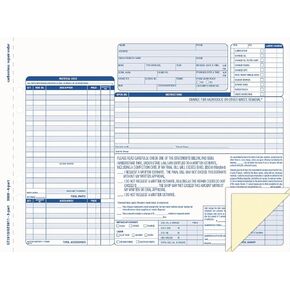 TOPS 3869 Auto Repair Four-Part Order Form, 8 1/2 x 11, Four-Part Carbonless (Pack of 50 Forms)