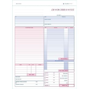NextDayLabels - Contractor Job Work Order, Invoice & Grid Sheet, 2 Part Carbonless, 100 Per Pack