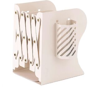 Expandable Bookends, Metal Adjustable Book Ends for Heavy Books, Book Shelf Organizer Holder for Desk, Office Home School Kid Student Book Stroage (Blue)
