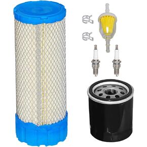 HIFROM 11013-7038 Air Filter Fuel Filter Spark Plug Oil Filter Kit Replacement for Kawasaki FX751V FX801V FX850V FX921V FX1000V John Deere Z830A Z850A Z860A Z925 Z930 Z950 Z960 Z970