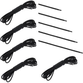 5 Pieces Trampoline Net Connection Rope 15 Feet/ 4.6 M Long, 5 mm/ 0.2 Inch Thick Braided Tie Down Rope Trampoline Replacement Parts Long Safety Trampoline Net Cords for Enclosure Nets, Black
