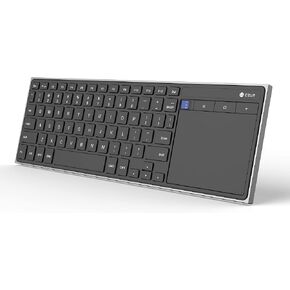 CZUR Rechargeable Bluetooth Keyboard with Touchpad, Portable Computer Keyboard with Trackpad, Wireless Ultra Slim Keyboard for PC/Laptop/Tablet/Phone/Smart TV