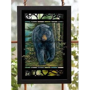 Rocky Outcrop - Bear Stained Glass Art