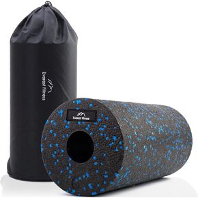 Foam Roller - Medium Density Level - Foam Rollers for Back Pain or Muscle Massage - Physical Therapy Roll for Legs or Body - Deep Tissue Massage - Black/Green