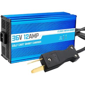 36 Volt Golf Cart Charger for Club Car,EZGO & Yamaha(Lead-Acid),12 Amp Smart Charger with Trickle Charge,36 Volt Charger-Crowfoot Plug,12A Golf Cart Battery Charger