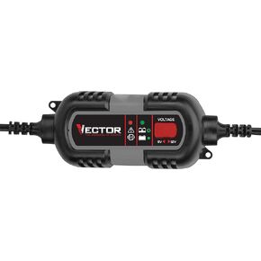 VECTOR 1.5 Amp Battery Charger, Battery Maintainer, Trickle Charger, BM315V, 6V and 12V, Fully Automatic