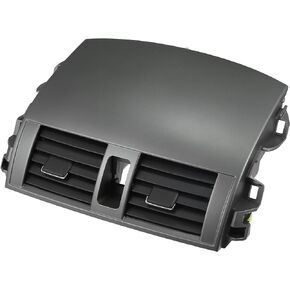 X AUTOHAUX Center Dash A/C Air Vent Outlet Panel for Toyota Corolla 2008-2013 55663-02060 55670-02160 Car Automotive Replacesment Dashboard Duct Outlet Vent Grille Panel Assembly ABS Black