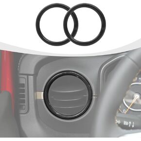 JL Dash Air Vent Trim, Dashboard Air Conditioner Outlet Vent Ring Cover Compatible with 2024 Jeep Wrangler JL JLU & Gladiator JT Interior Accessories, ABS Blue