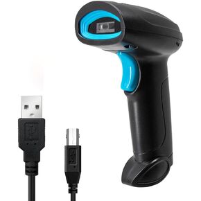 Barcode Scanner 1D 2D QR USB Wired&2.4G Wireless Handheld Bar Code Reader Compact with Battery Level Indicator Digital Printed Plug and Play (2.4G Wireless)