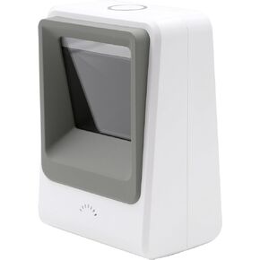 TEEMI ماسح باركود 1D 2D بدون استخدام اليدين، مع زر تشغيل علوي، QR متعدد الاتجاهات لسطح المكتب USB تصوير رمز شريطي تلقائي، رموز شريطية لشاشة التقاط، TMSL-60 أبيض