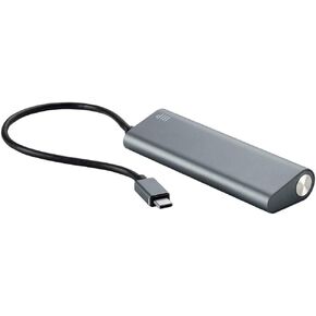 Monoprice 4 Port USB-C Hub - Aluminum, SuperSpeed Transfer Rates, Compatible With Apple MacBook, Google Chromebook & More, Gray