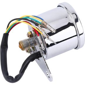 Speedometer, 1pc Universal LED Backlight Signal Motorcycle Odometer Speedometer Gauge (Black-faced)