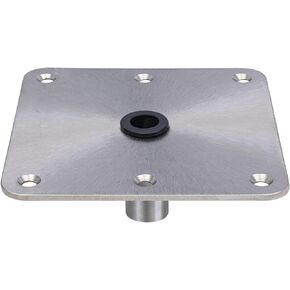 Boat Seat Base, Stainless Steel 7" x 7" Non Threaded Boat Seat Pedestal Base, Boat Accessories for Boat Seat Post & Boat Seat Mount to Install Boat Seats