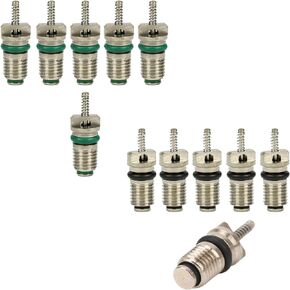 12 Pack Air Conditioning Vehicle Valve Core AC Schrader Valve Cores High Pressure R134A Needle Replacement for Car A/C Truck Vehicle Air Conditioner Automotive Refrigeration System