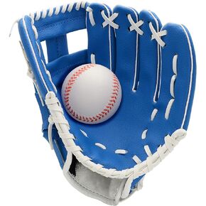 Baseball Glove with Foam Ball for Kids Youth Adult, Softball Glove 10.5''-12.5'', Baseball Mitt Left Hand Glove, Right Hand Throw