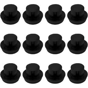 Lovelysp American Billiard Cue Bottom Cover Rubber Plugs Cue Bottom Protection Pads Billiard Cue Bottom Cover Protection Plugs（Bulge）-12PCS
