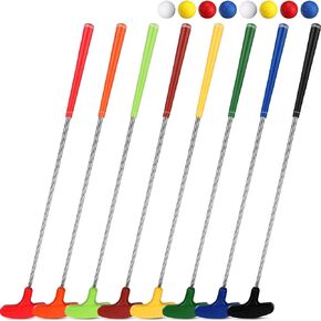8 Pack Junior Golf Putter Bulk Putter for Left and Right Handed Golfers with 8 Practice Golf Balls for Ages 9-12 13-15 Teenagers Adult