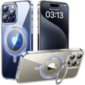 TAURI 5 in 1 for iPhone 15 Pro Max Case 360 Clear, [Military-Grade Drop Protection] Slim Shockproof Phone Lanyard Case 6.7 inch
