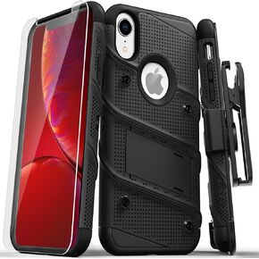 ZIZO Bolt Series for iPhone XR Case with Screen Protector Kickstand Holster Lanyard - Black​ in Kuwait