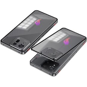 QUIETIP Case Compatible with Asus ROG Phone 8 & 8 Pro 5G with Screen Protector,Metal Frame + PC Frosted Surface Back Cover,Black in Kuwait