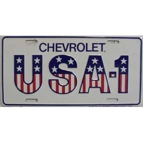 USA-1 Chevy License Plate