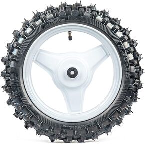 1.40-10 Front Wheels 2.50-10 Tyres Assembly for PW50 PY50 PEEWEE 50CC Y Zinger Kid Bikes (White)