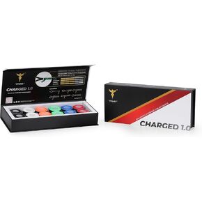 Charged 1.0 Overgrip 12 Pack - Durable, Absorbent, Soft, Tacky All-Round Over Grip for Tennis, Pickleball, Badminton, Paddle, Squash and Other Racket Handles