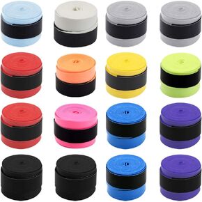 16 Pieces Tennis Badminton Racket Overgrips, Anti-Slip and Super Absorbent Sweat Tennis Racket Grip Tape