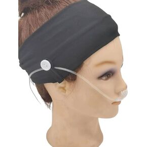Nasal Oxygen Intubation Ear Guard for Oxygen Users to Use, Relieving Ear Pain(Black)
