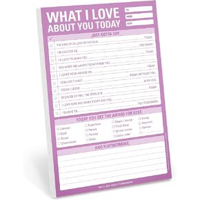 Knock Knock What I Love about You Today Pad, Love Letter Paper Checklist Lunch Box Notes for Husband (Knock Knock Pads, 60 Sheets, 6 x 9-inches)