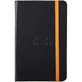 Rhodia Rhodiarama دفتر ويب - 96 ورقة مسطرة - 5 1/2 × 8 1/4 - غلاف أسود