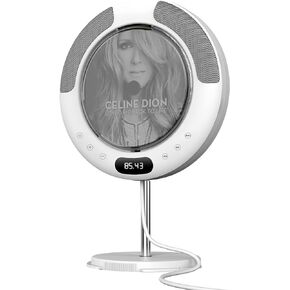 Portable CD Player with Bluetooth, FM Radio, Wall Mounted and Desk Stand CD Music Player Home Audio Boombox with Remote Control, Built-in HiFi Speakers, Support CD, USB, AUX Input/Output