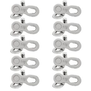 10 Pairs Bike 9 Speed Chain Link Connector Steel Quick Link Universal Bicycle Chain Connector Lightweight Magic Buckle Missing Master Links Bicycle Chain Accessories