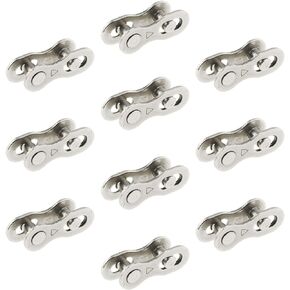 E-outstanding 5 Pairs 6/7/8 Speed Universal Bicycle Chain Connector Quick Master Link Joint Metal Bicycle Repair Tool Cycling Part, Silver