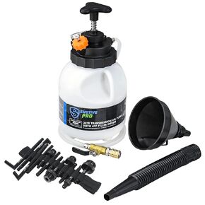 Automotive Transmission Fluid Pump ATF Filler System 3L Manual Fluid Transfer Pump with 12 Aluminum Alloy AdaptersTransmission Fluid Extractor