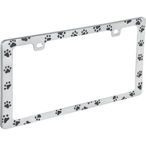 Bell Automotive 22-1-46104-8 Universal Black Paw Print Design License Plate Frame