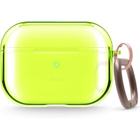 elago Compatible with AirPods Pro Case Clear - High Rating, TPU Transparent Shockproof, Protective Case Cover with Keychain, Gel Tape Included, Wireless Charging [Aqua Blue]