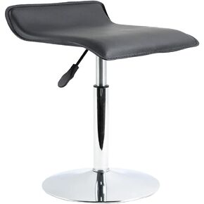 Short Square PU Leather Office Stool Swivel Shop Stool Hight Adjustable Mini Counter Stool SPA Salon Stool Small Task Stool Work Stool Small Black