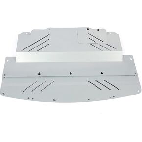 Kojem Engine Splash Shield Guard Compatible with 2007-2019 Infiniti G35 G37 Q40 Q60 & Nissan 370Z Silvery Aluminum Under Tray Cover Skid Plate