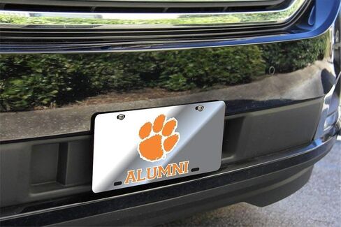 Elite Fan Shop NCAA Mirrored Acrylic License Plate Alumni in Saudi Arabia