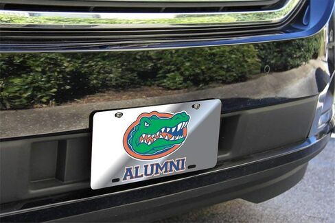 Elite Fan Shop NCAA Mirrored Acrylic License Plate Alumni in Saudi Arabia
