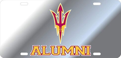 Elite Fan Shop NCAA Mirrored Acrylic License Plate Alumni in Saudi Arabia