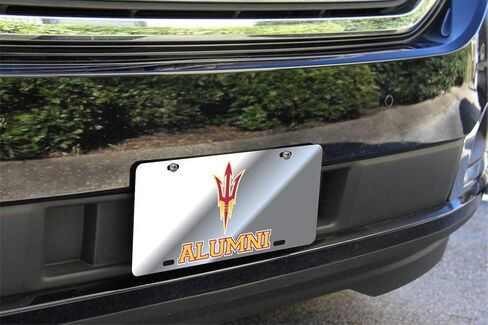 Elite Fan Shop NCAA Mirrored Acrylic License Plate Alumni in Saudi Arabia